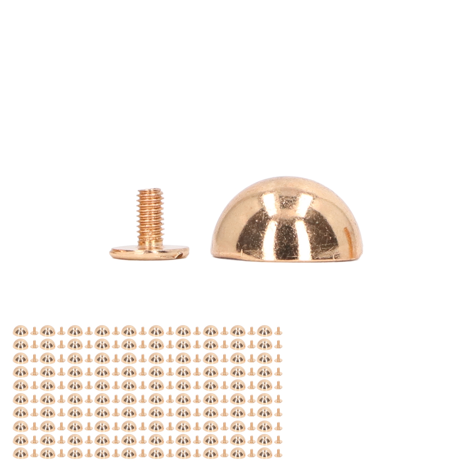 100er-set Pilznieten, 12 Mm, Hochharte Rundkopf-ledernieten Zur Verzierung Von Punk-kleidung, Schuhen, Taschen Und Haustierhalsbändern, Gold