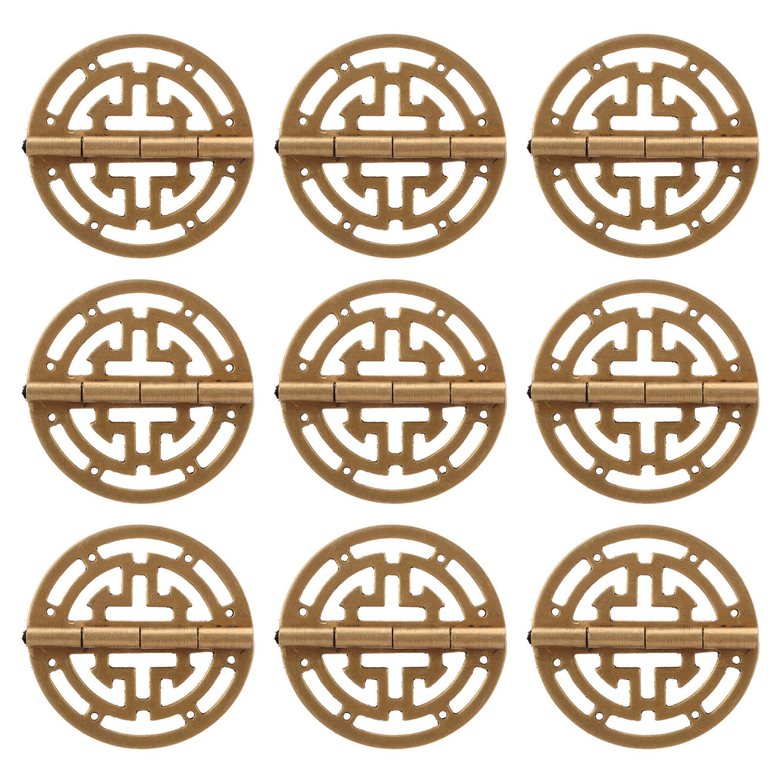 10 Sets Runde Scharniere Aus Bronzefarbenem Messing Im Antik-stil, Korrosionsbeständig, Für Schmuckkästchen, Schränke, Geschenkboxen Und Weinkisten