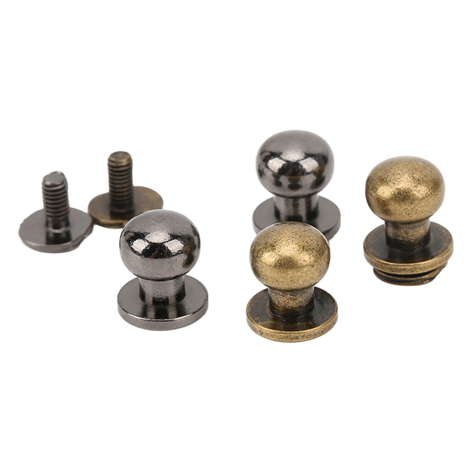 200er-set Mönchsnieten 9x8 Mm, Leichtes Kupfermaterial, Diy-ledernieten Für Dekorative Kleidung, Schuhe, Taschen, Silber, Schwarz, Bronze