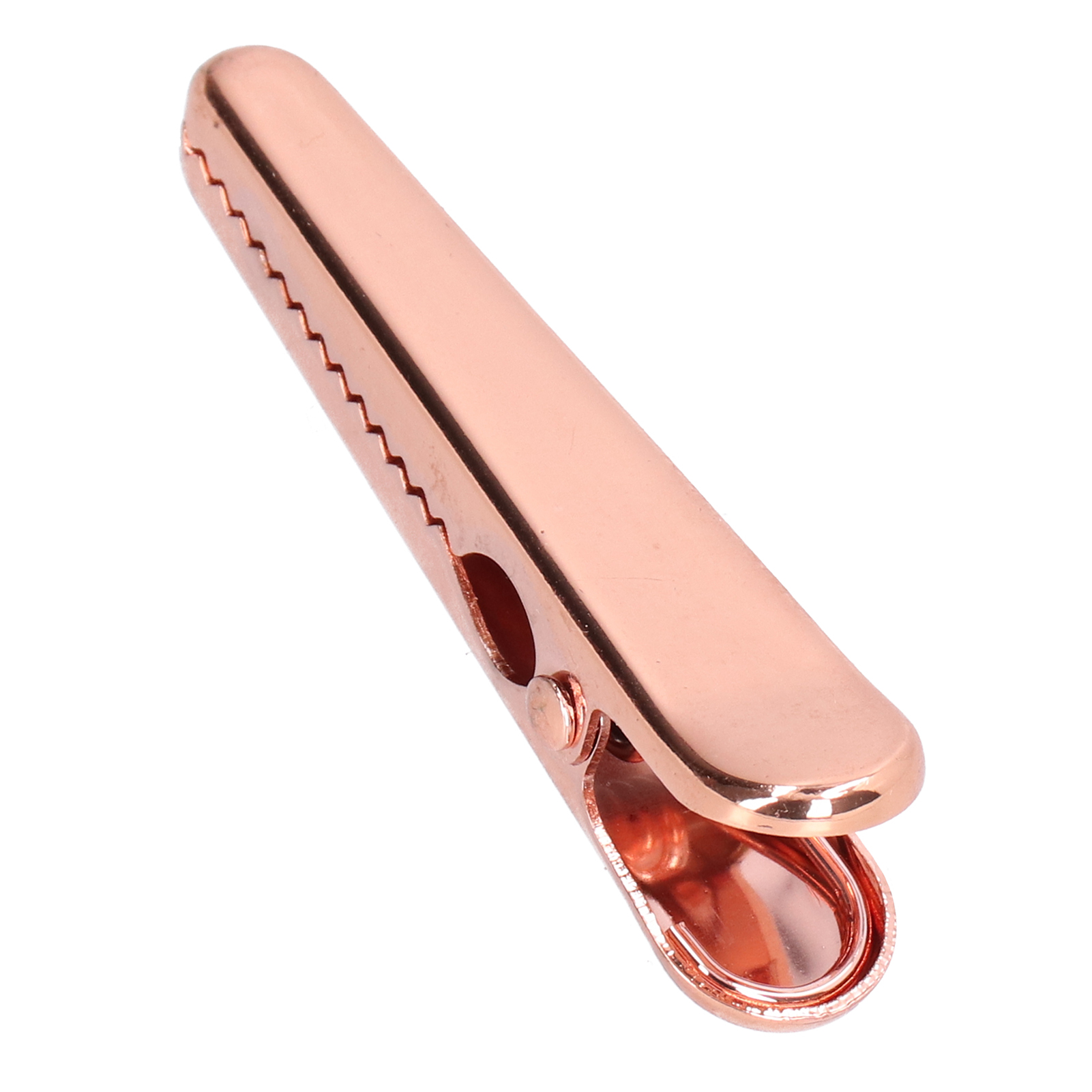 Verschlussclip, 7,9 Cm Lang, Komfortabler Griff, Robustes Design, Innenverzahnung, Küchenhelfer Für Büro, Papier Und Fotos, Roségold
