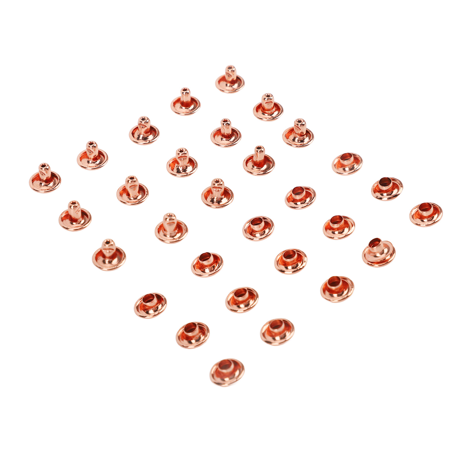 100er-set Metallnieten, Roségoldfarben, Starker Glanz, Hohe Härte, 8 X 6 Mm, Für Diy-lederarbeiten Und Gürtel