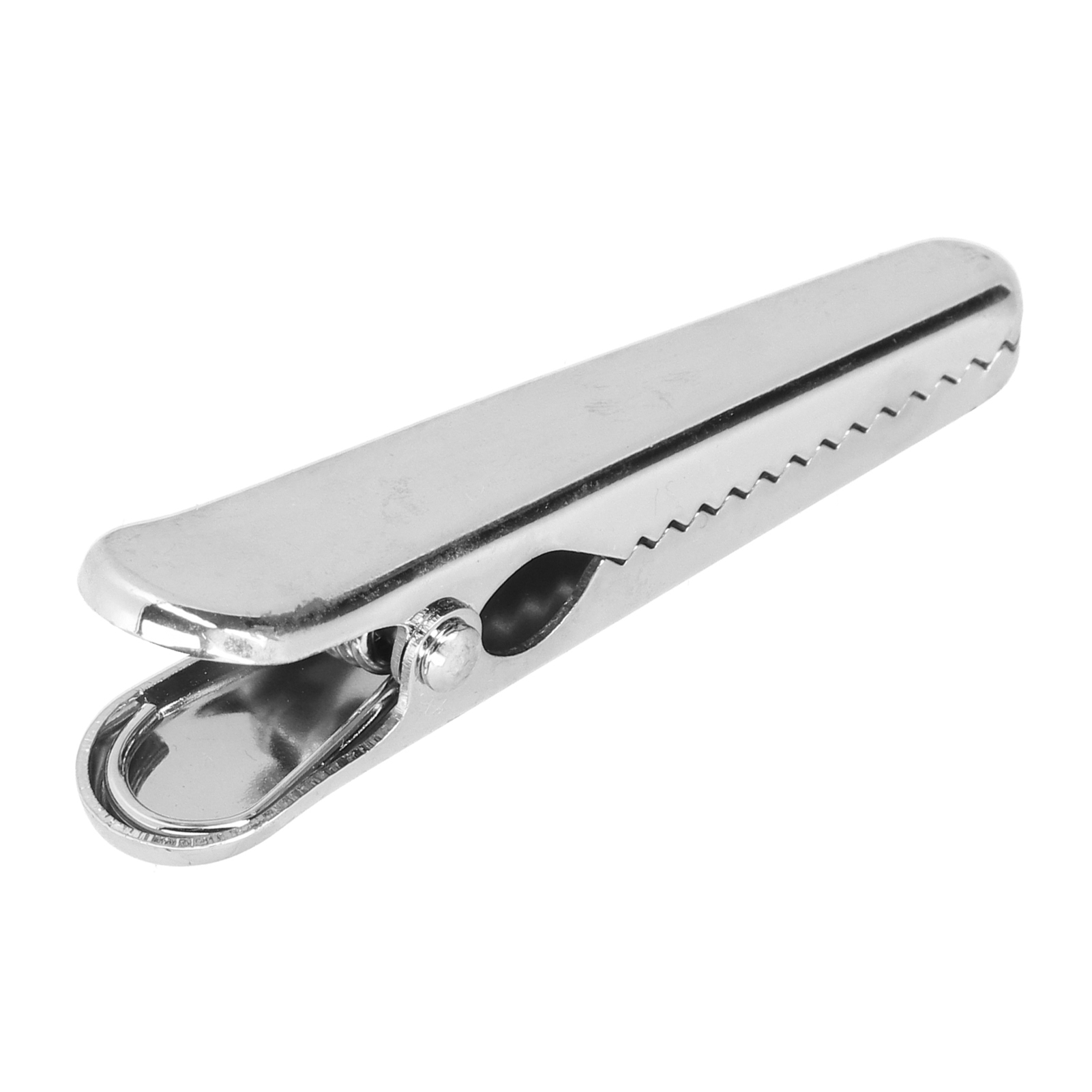 Verschlussclip, 7,9 Cm Lang, Komfortabler Griff, Robustes Design, Innenverzahnung, Küchenhelfer Für Büro, Papier, Fotos, Silberfarben