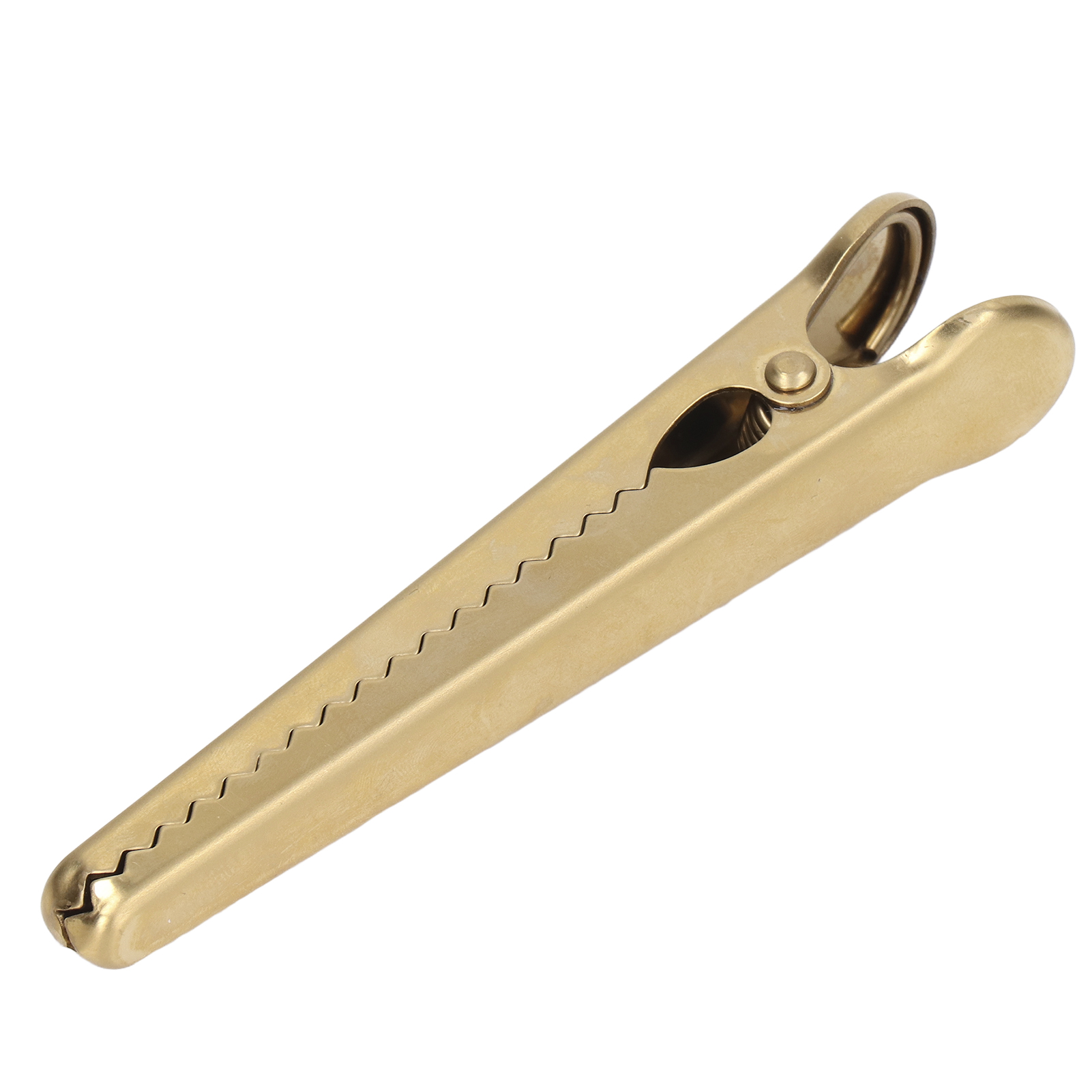 Verschlusscliplänge 11,6 Cm, Komfortabler Griff, Robustes Design, Innenverzahnung, Küchenhelfer, Golden