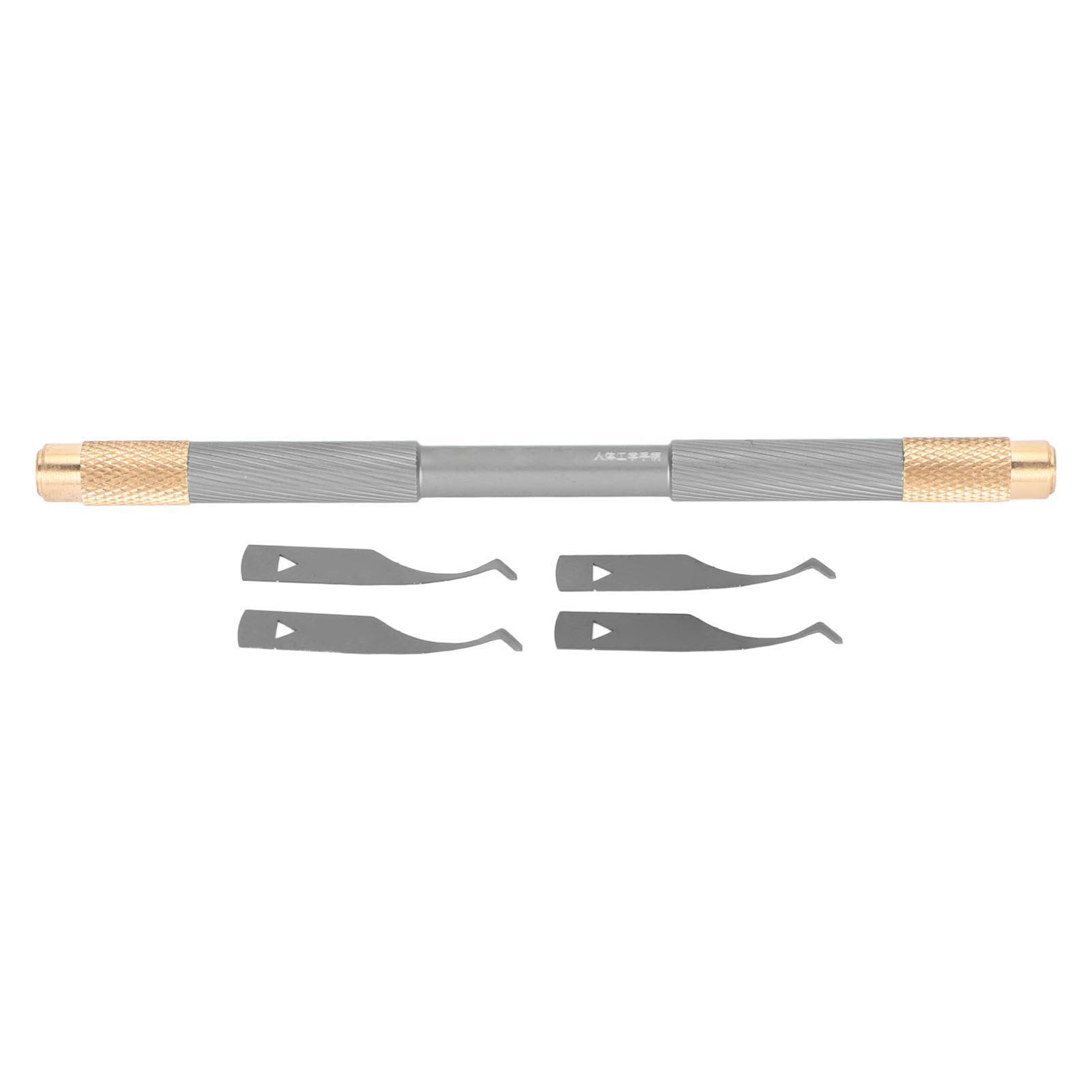 4-in-1-bastelmesserset Mit Netzartigem Muster, Multifunktionales Schneidemesser Zum Entfernen Von Klebstoff, Grau