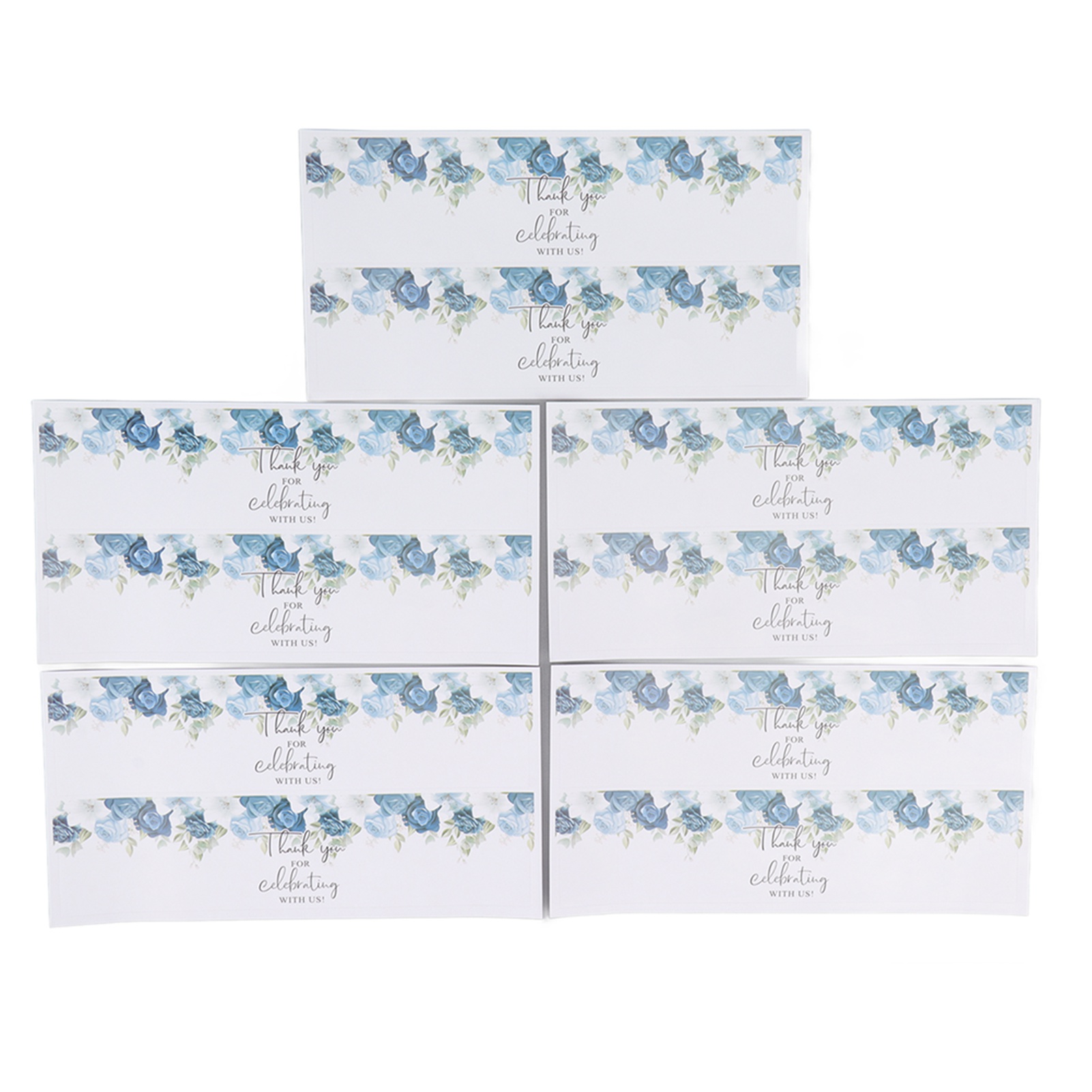 25 Stück Wasserfeste, Strapazierfähige Flaschenetiketten Mit Blumenmuster Für Hochzeiten, Partys Und Bankette (blau)