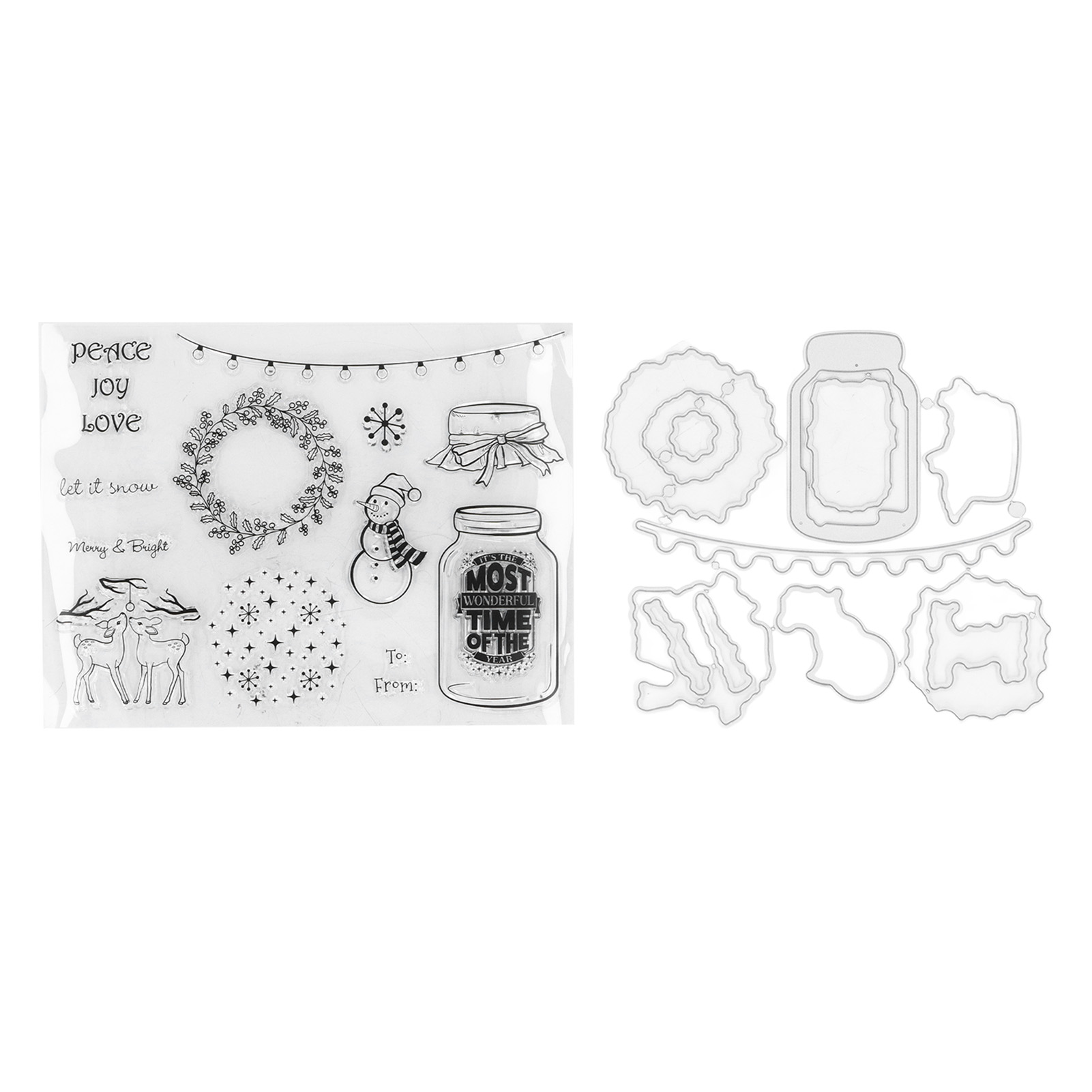 Transparenter Stempel Mit Weihnachtsmotiven – Diy-scrapbooking-handbuch, Album-stempelset, Papierbastelideen, Handgefertigte Geschenke