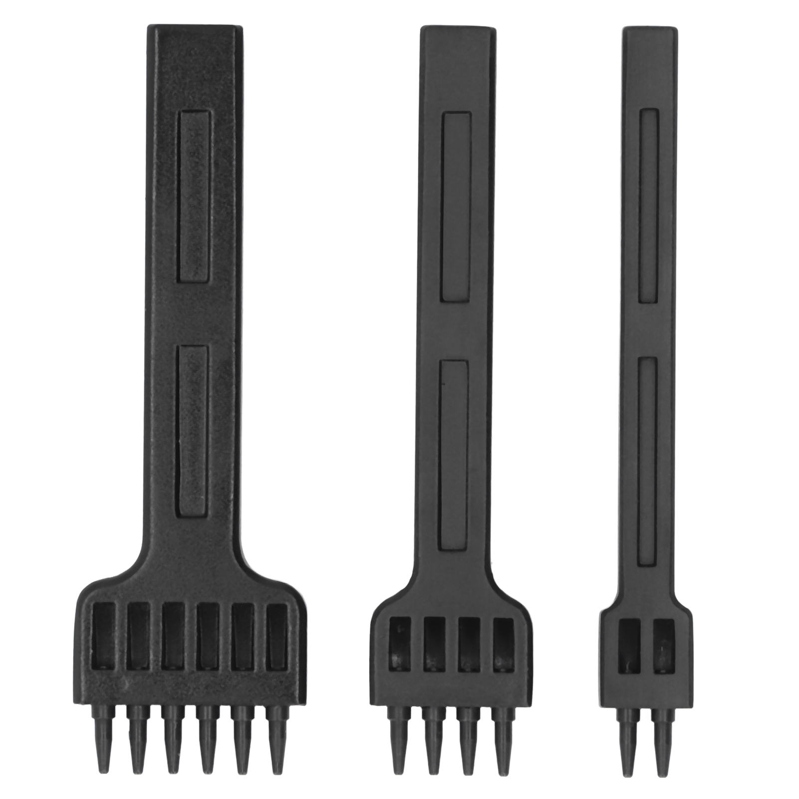 3-teiliges Set Lochzangen Für Lederwaren, Diy, Handgefertigt, Aus Zinklegierung, Schwarz, Rund, 5 Mm
