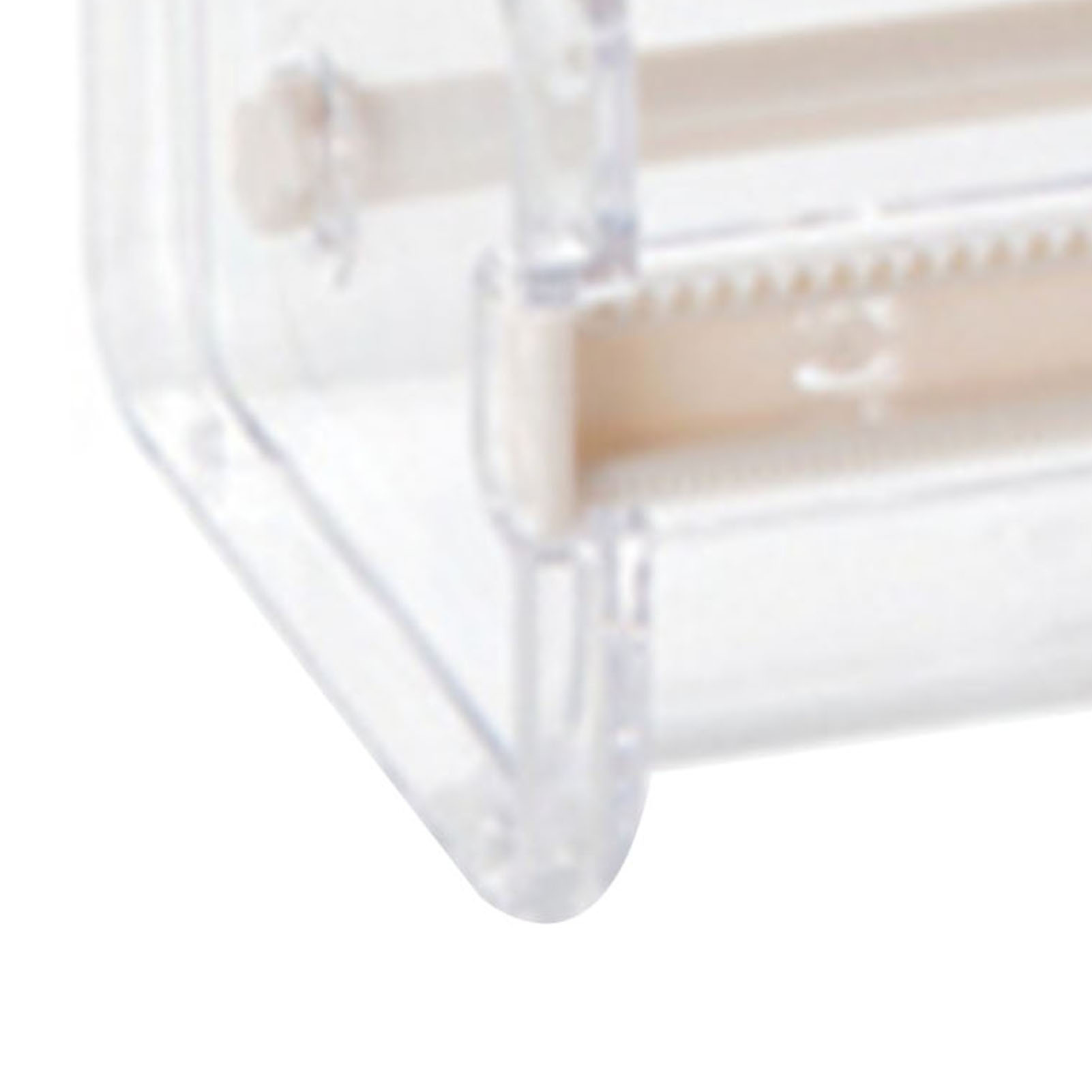 Washi-tape-abroller Mit 2 Gezahnten Lamellen, Transparent, Aus Abs-kunststoff, Stapelbar, Beige