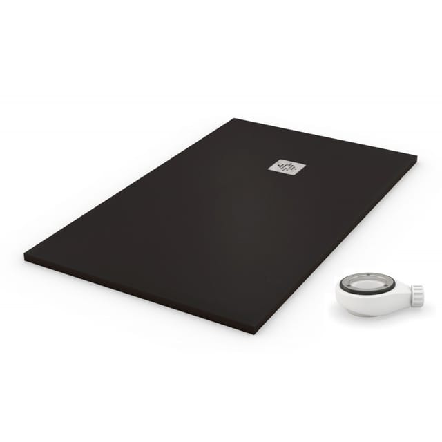 Duschwanne extra flach natural schwarz ral 9005 100x140