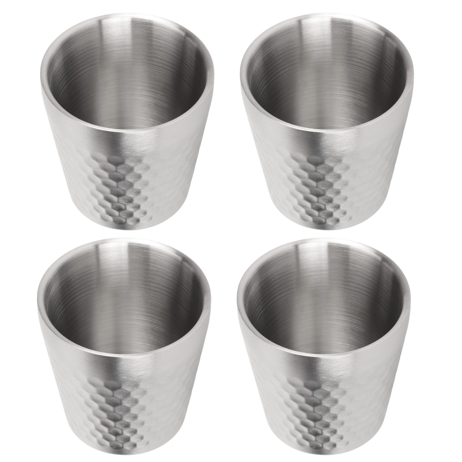 4er-packung Doppelwandig Isolierte Edelstahlbecher 304 Für Heiße Und Kalte Getränke, Ideal Für Büro Und Camping