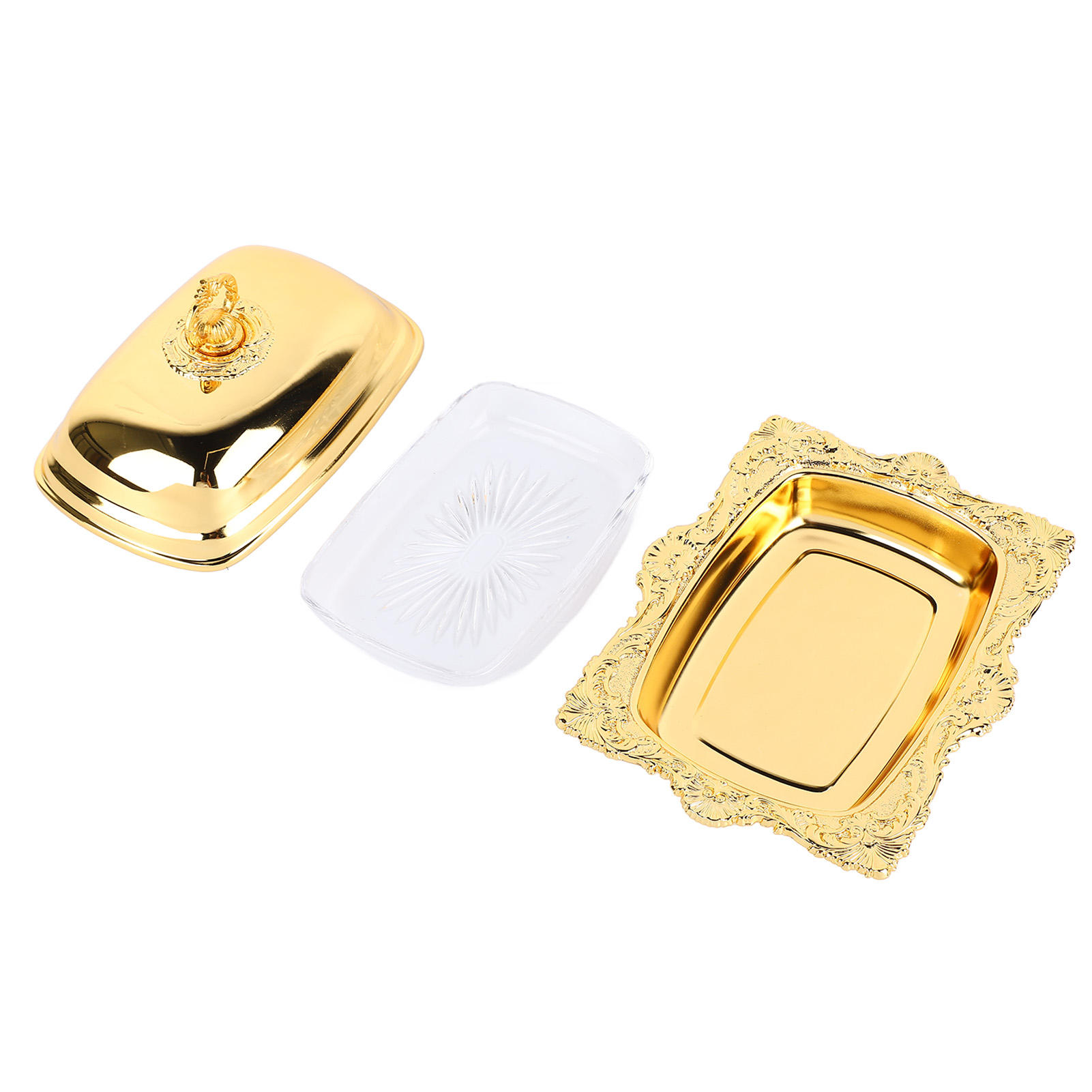 Butterplatte Aus Metall, Europäische Vintage-butterdose, Rechteckig, Multifunktionaler Butterbehälter Für Küche Und Kühlschrank
