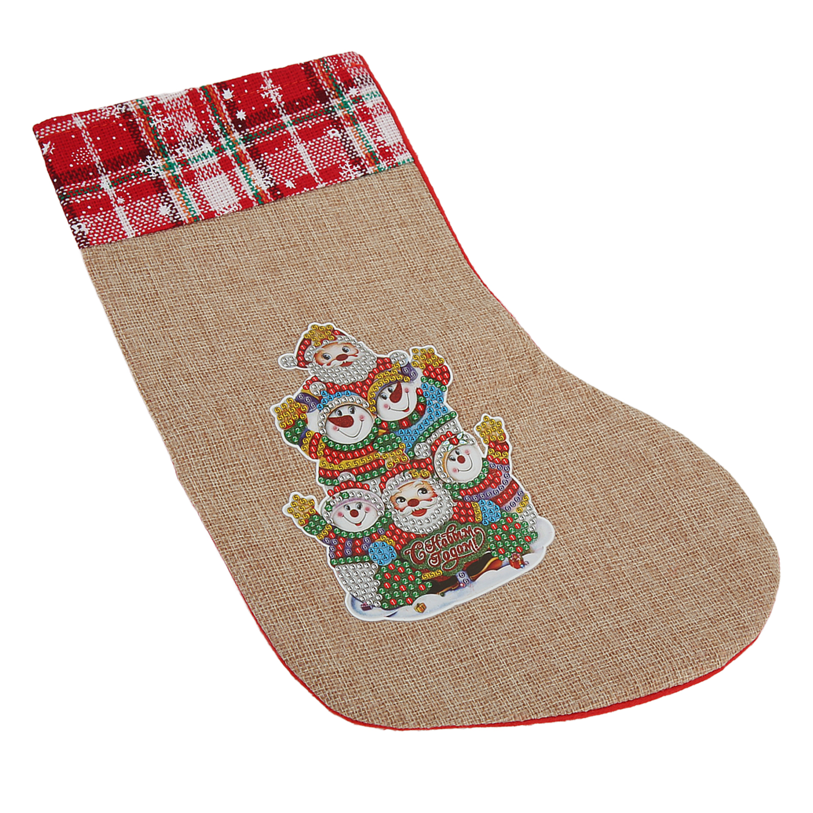 Diy-weihnachtssocken Mit Niedlichem Cartoon-muster Und Strasssteinen Zum Bemalen – Ideal Zum Basteln, Dekorieren Und Verschenken