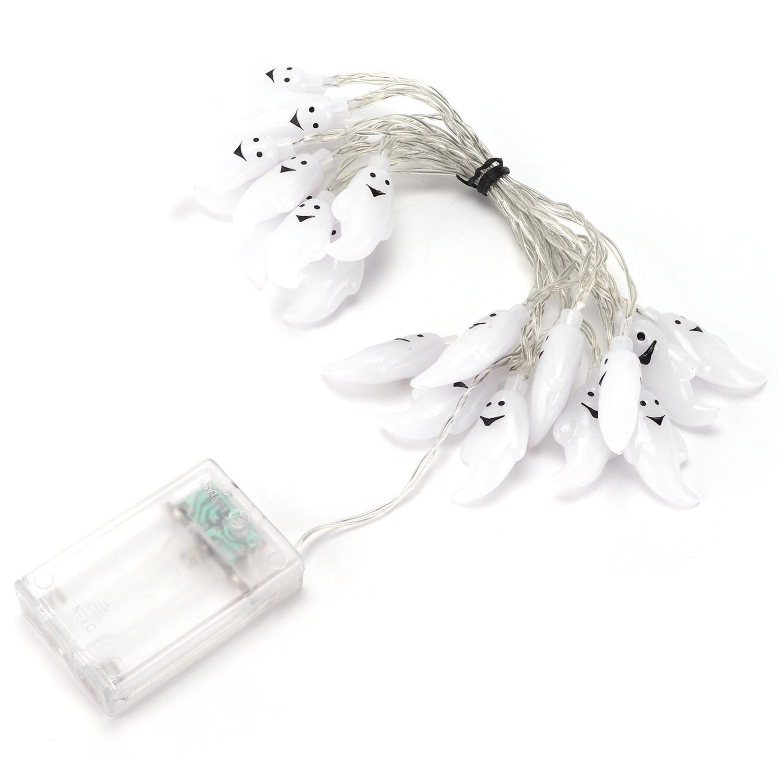 Mini-skelett-lichter, Tragbar, Batteriebetrieben, Energiesparende Led-lichter, Halloween-totenkopf-lichter, Geist