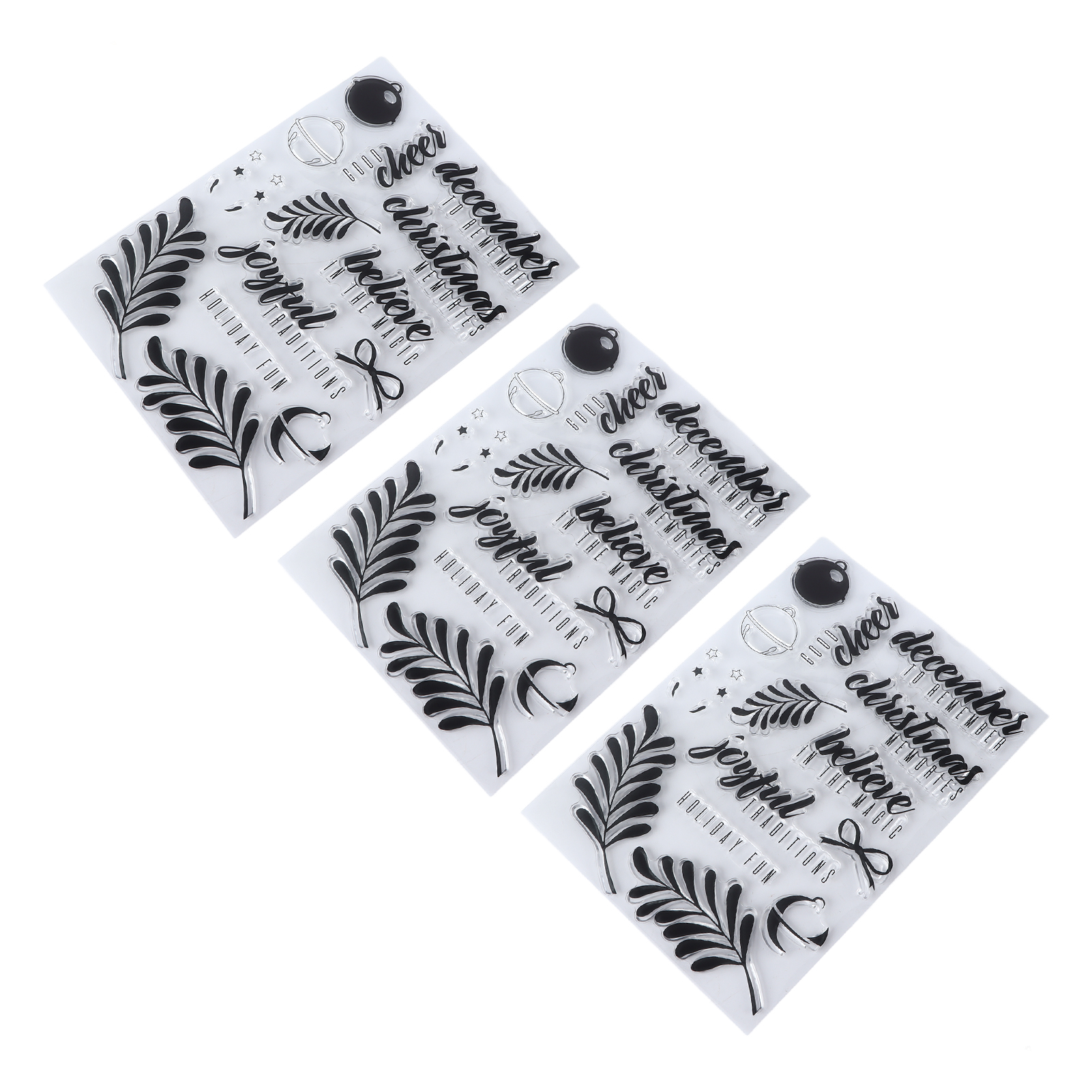 3 Stück Durchsichtige Stempel, Einzigartige Formen, Dekorative Transparente Schablonen Für Diy-scrapbooking-bastelarbeiten