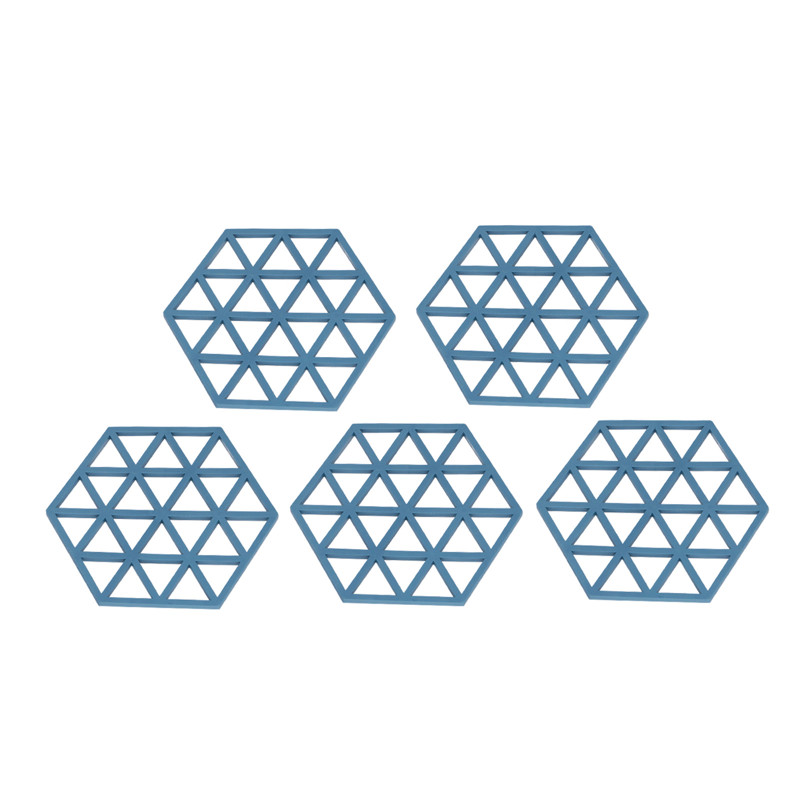 Tischsets, Geometrische Sechseckform, Hohl, Silikon, Blau, Isolierend, Für Hähnchenrestaurants, Tee- Und Kaffeetassen