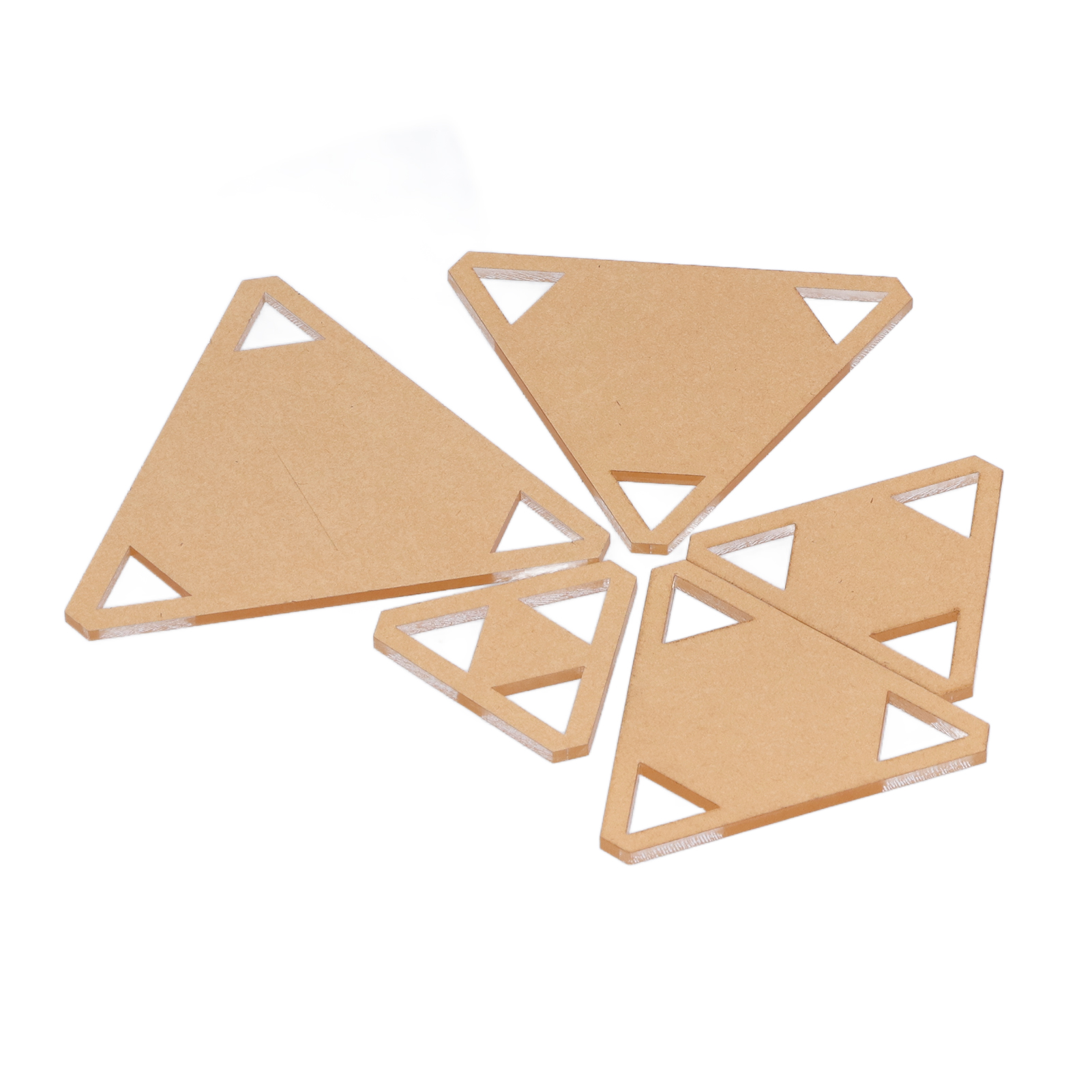5-teiliges Set Acryl-malvorlagen, Dreieckig, Geometrische, Wiederverwendbare Kopier-zeichenschablonen