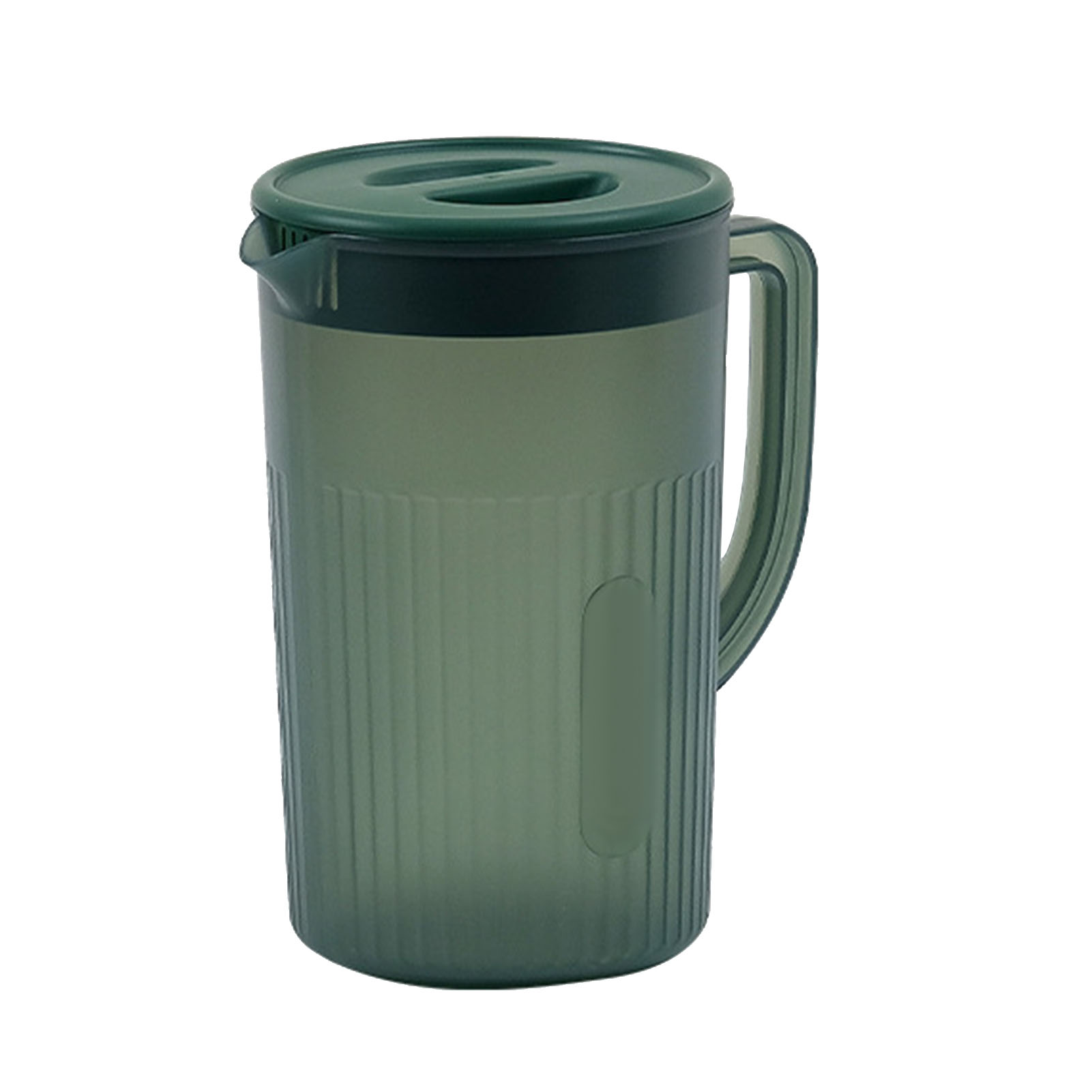 Kunststoffkaraffe Mit Deckel, Großes Fassungsvermögen, Hitzebeständig, Für Kaltes Wasser, Saft Und Tee, Dunkelgrüne Farbe.