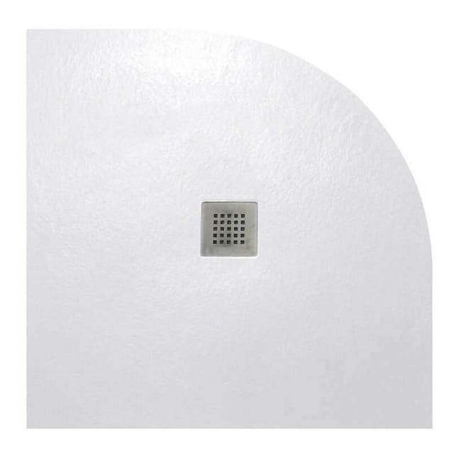 Viertelkreis-Duschwanne strato 90x90 cm - Weiß - Widerstandsfähig und einfach zu installieren - Badezimmer - Dusche