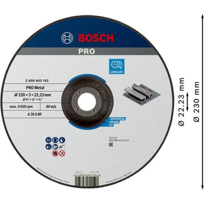 Pro Metal Trennscheibe 230 x 3 x 22,23 mm - 2608603162 - Bosch