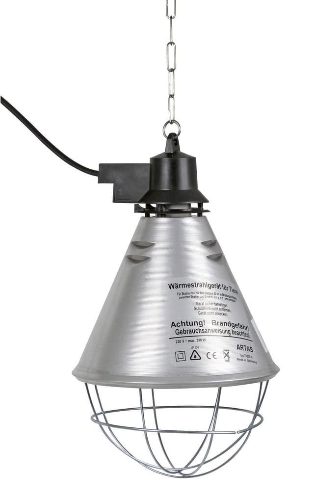 Kerbl - Infrarot Wärmestrahler für Ferkel Küken ohne Lampe ü 21 cm, Kabel 2,5 m