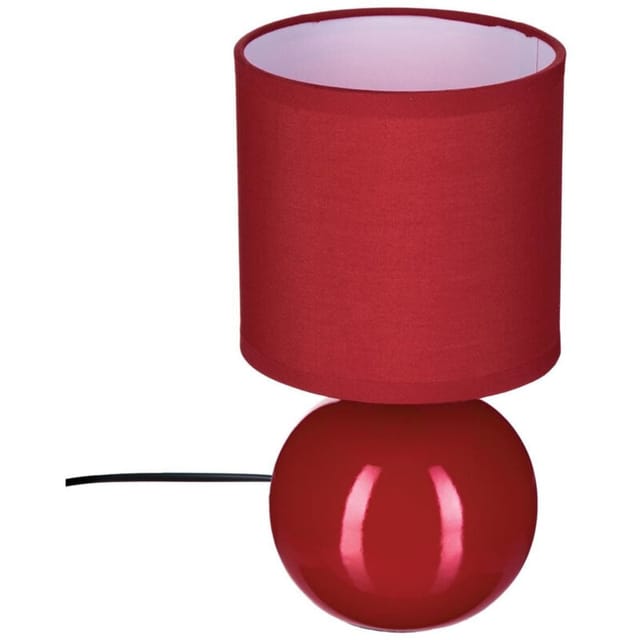 Atmosphera - Lampe Keramik grau H25, hellgrau, d. 13 x h. 25 cm