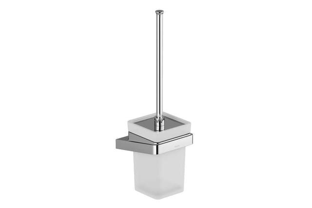 10° WC-Bürste aus Glas mit Metallhalter, Chrom (X07P330) - Ravak