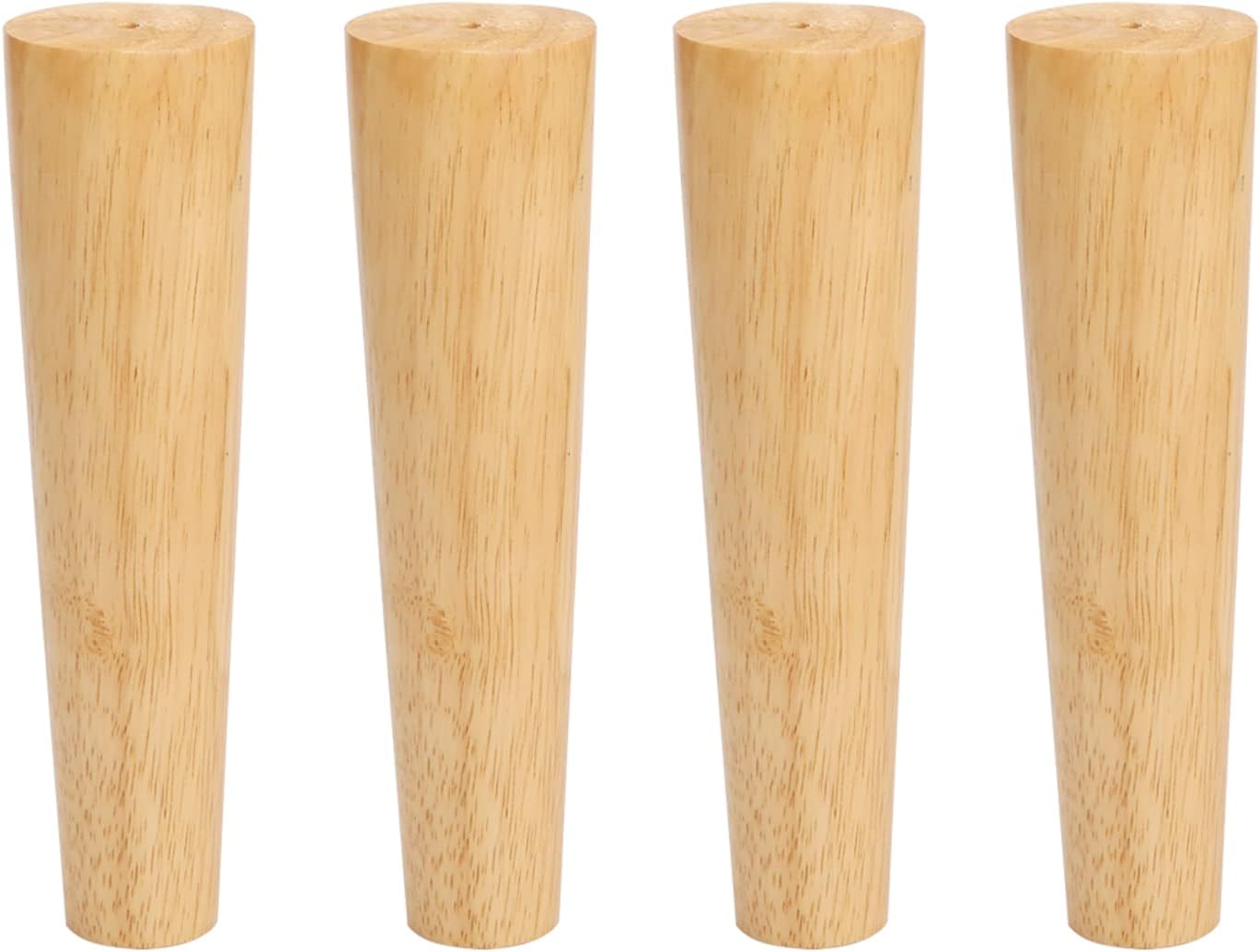 Pièces Meubles En Bois Pieds, 25cm Pied De Canapé En Bois Massif Avec Plaque De Montage Et Vis, Pour Table, Canapé Et Autres Meubles