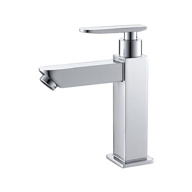Robinet Eau Froide Pour Lave-mains Robinet Salle De Bain Chromé Poignée Simple Mitigeur Robinet Lavabo (sku Produit : 94940445 Sku Offre : Lehuamwj456)