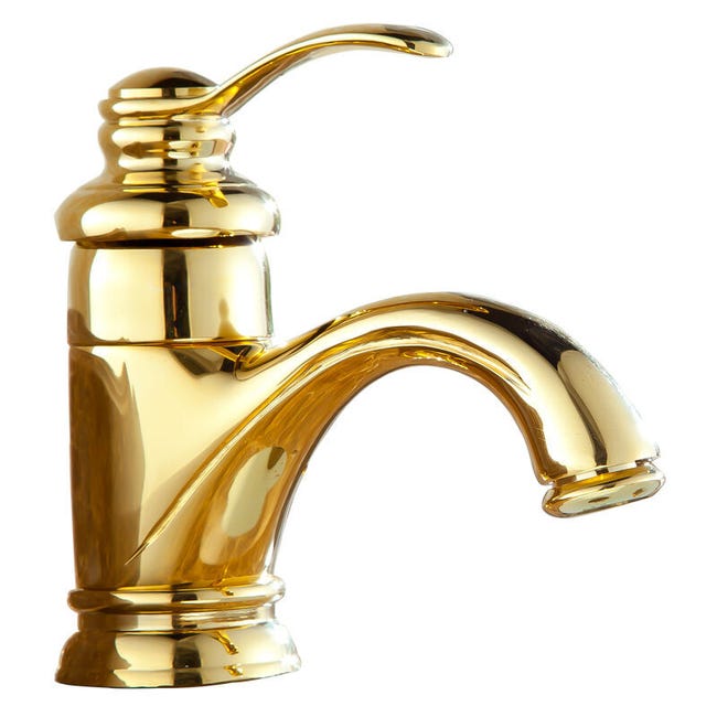 Robinet D'Archaste En Laiton Massif, Robinet De Lavabo, De Salle De Bains, D'Armoires, De Lavabo Inter-plateforme, Chaud Et Froid (sku Produit : 94940465 Sku Offre : Lehuamwj385)