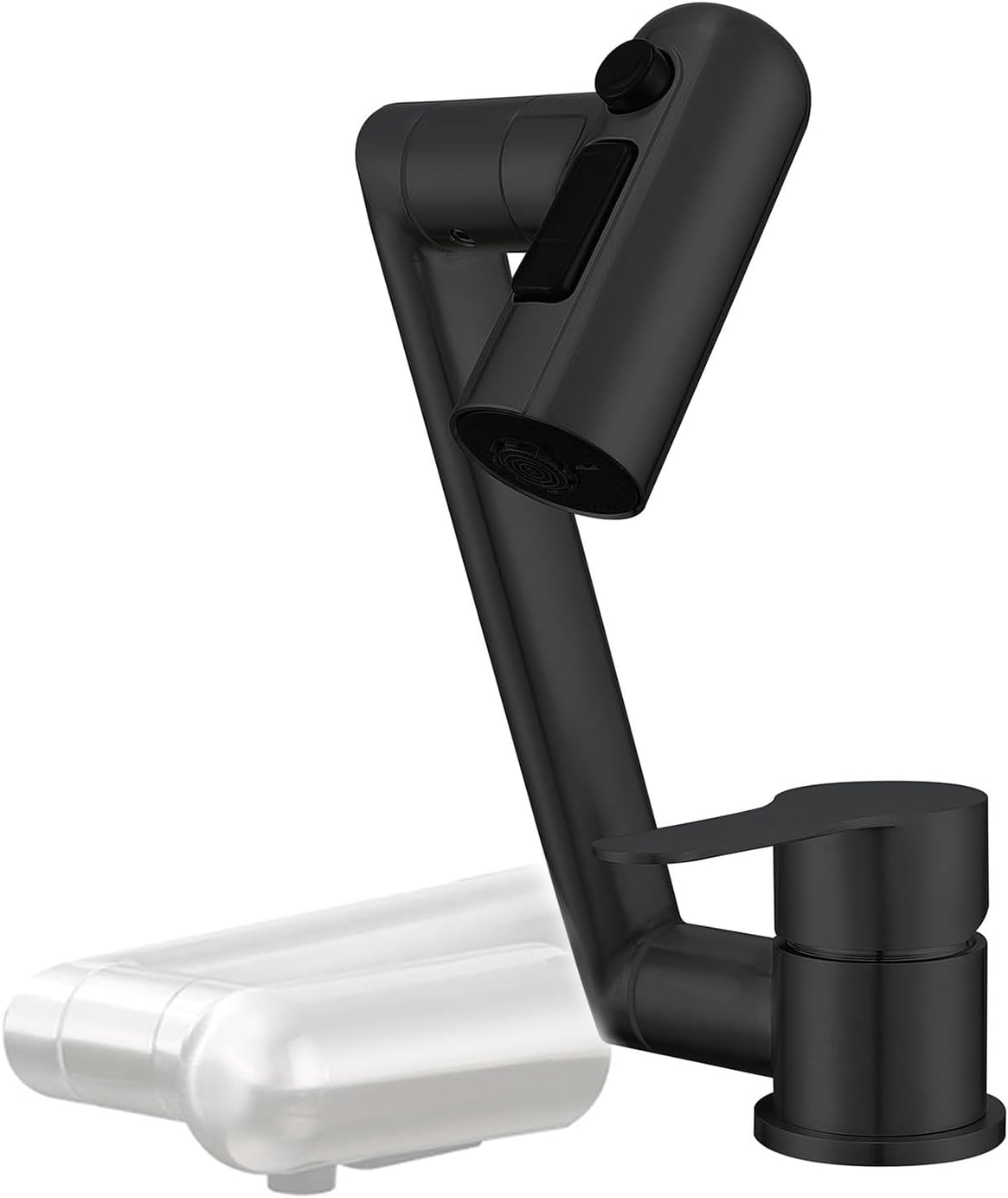 Robinet De Cuisine Rabattable Avec 2 Jets - Mitigeur Cuisine Sous Fenêtre Pliable, 1080° Rotation Robinet Evier Acier Inoxydable 304, Mitigeur Evier Rabattable,noir