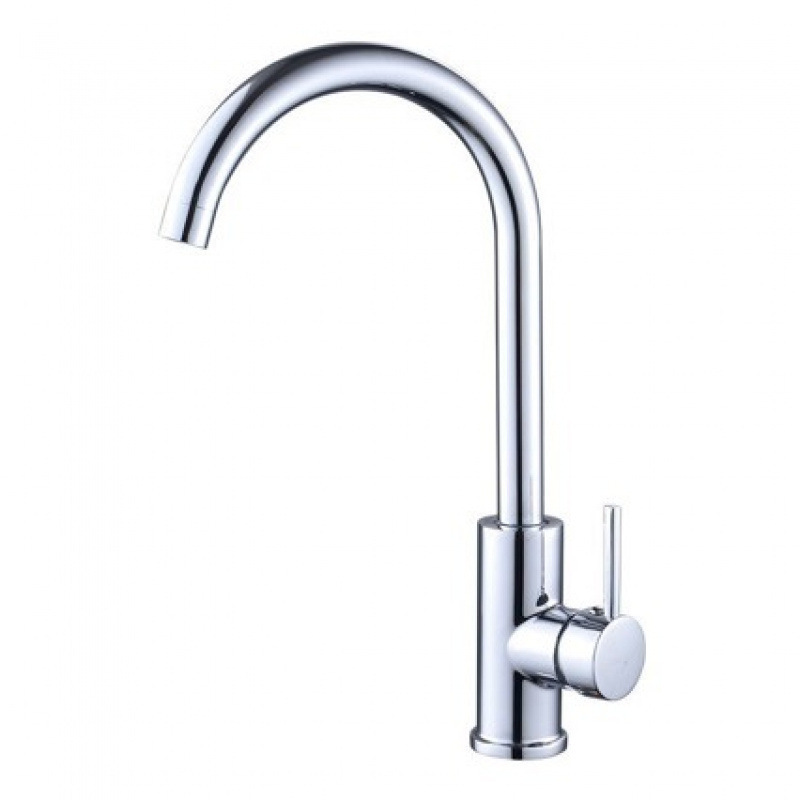 Single Lever Kitchen Taps Stainless Steel Kitchen Sink Tap Mixer Single Lever 360º Swivel Spout Monobloc Mixer Taps For Kitchen Sink High Arc Kitchen Faucet