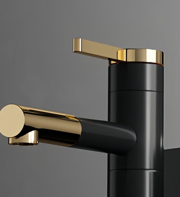 Robinet Mitigeur De Lavabo Pivotant À 360 Degrés, Robinet De Salle De Bain, Finition Chromée Blanche, Mitigeur Monocommande À Montage Sur Plage