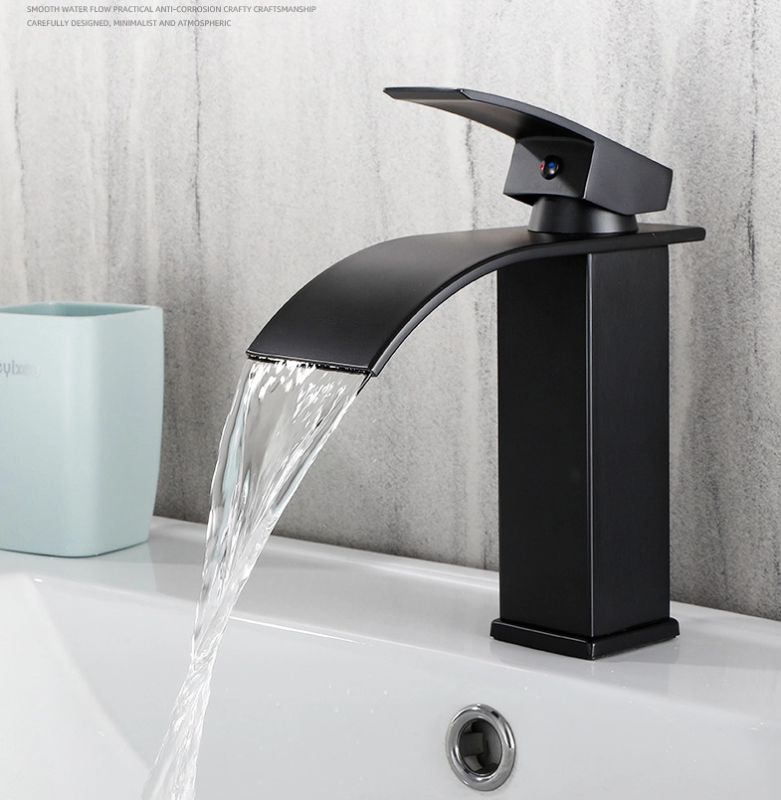 Robinet De Lavabo Moderne, Robinet De Salle De Bain, Robinet Cascade, Mitigeur D'Évier. Tuyauterie Non Incluse.