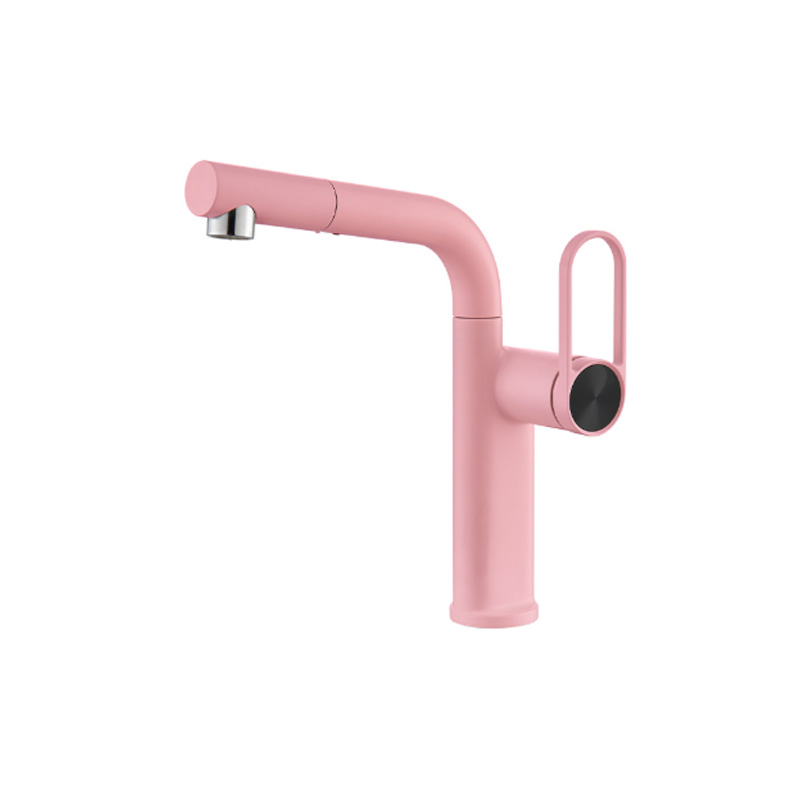 Taps D'Évier De Cuisine Avec Pull-out Spray 2 Modes Spary Modes Tire Les Robinets Pour L'Évier De Cuisine,rose