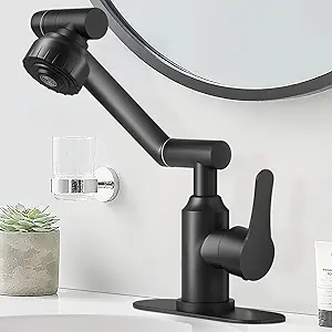 Lucky Cat Multi-functional Swivel Faucet – Hot & Cold Mixer Tap For Bathroom Sink, Kitchen Or Balcony