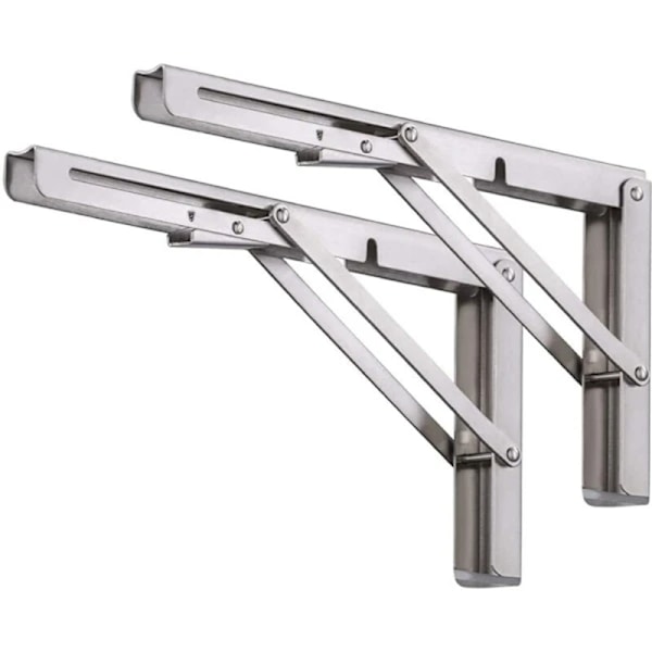 2-piece 14 Inch Triangular Bracket Foldable For Easy Storage Stainless Steel Cabinet Hardware Storage Rack, Sturdy And Durable
