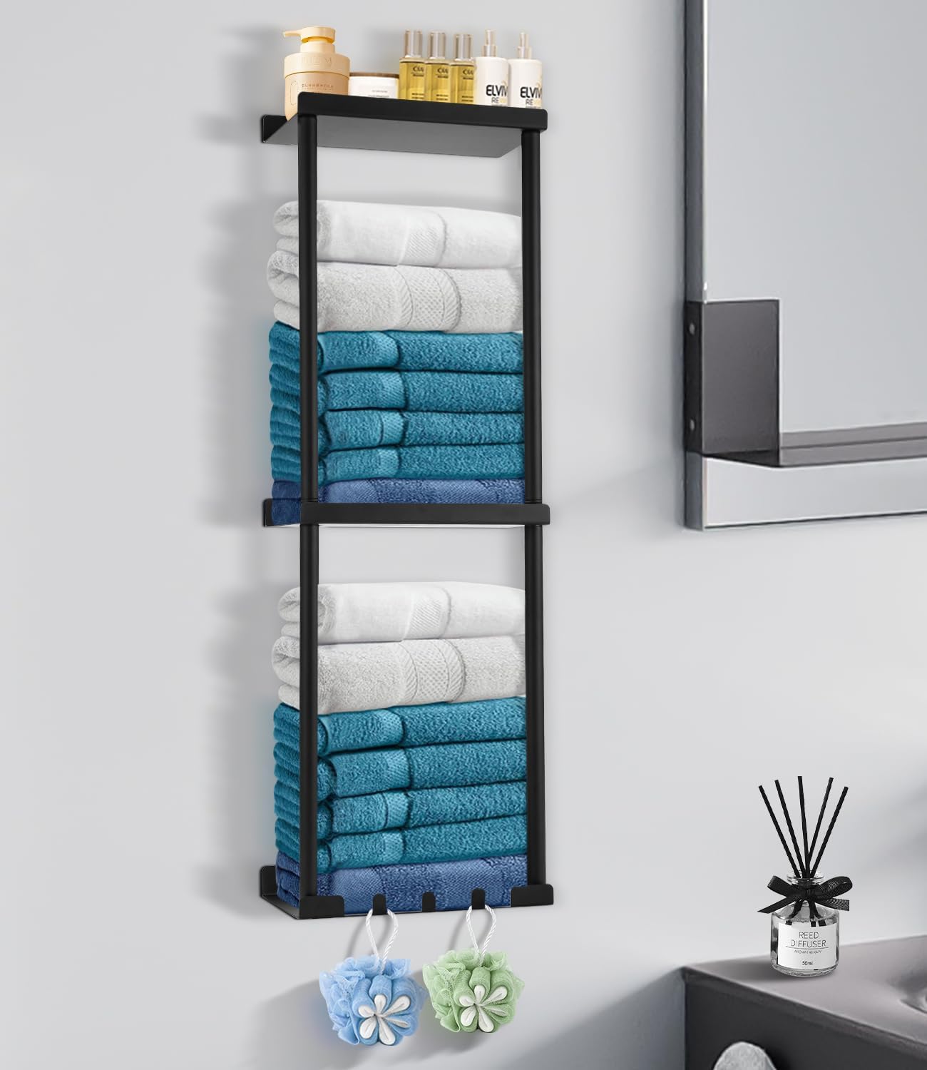 Porte Serviette Mural,porte Serviette Salle,pratique Support Serviette Salle De Bain,support Serviette Salle De Bain&cuisine