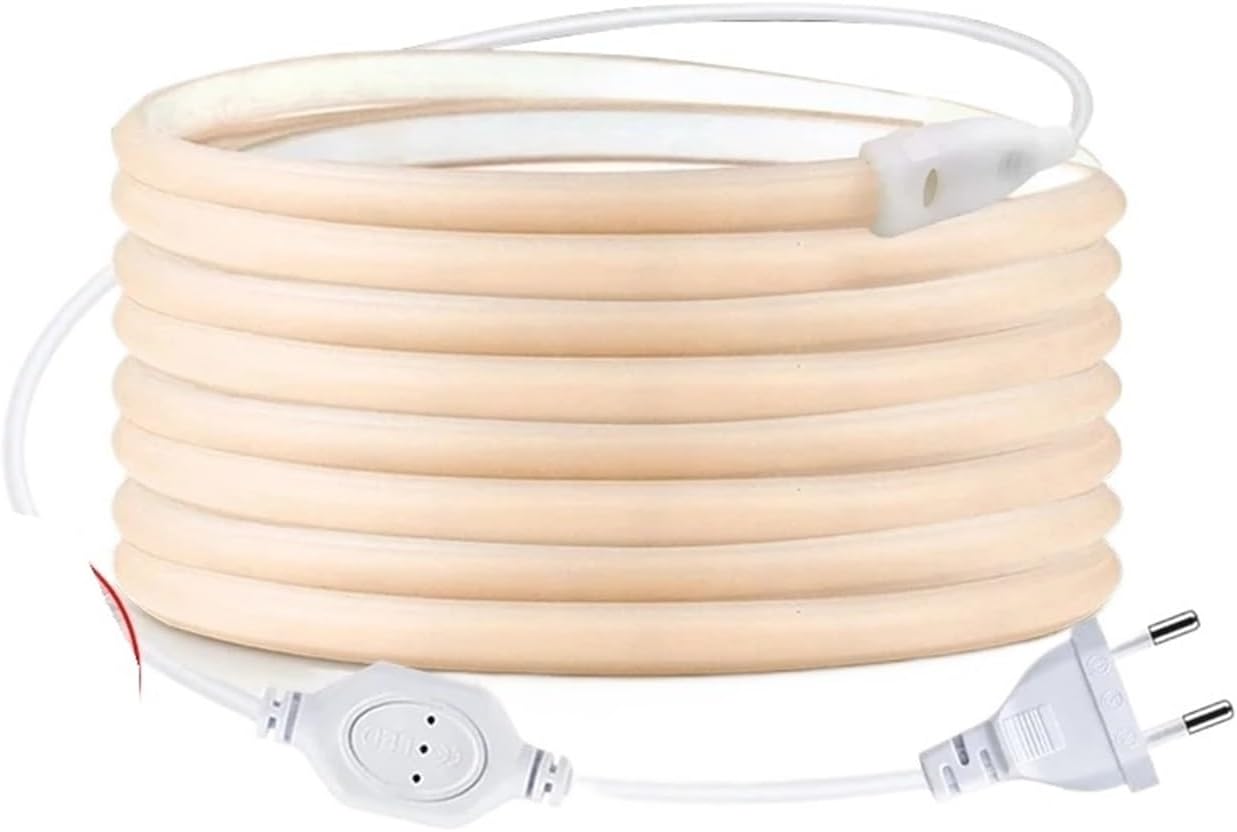 Bande Lumineuse Led Cob 6m 220v 288led/m Étanche Extérieur Blanc Froid 6000k 6m Éclairage Décoratif Maison Cuisine Jardin Télévision Avec Interrupteur