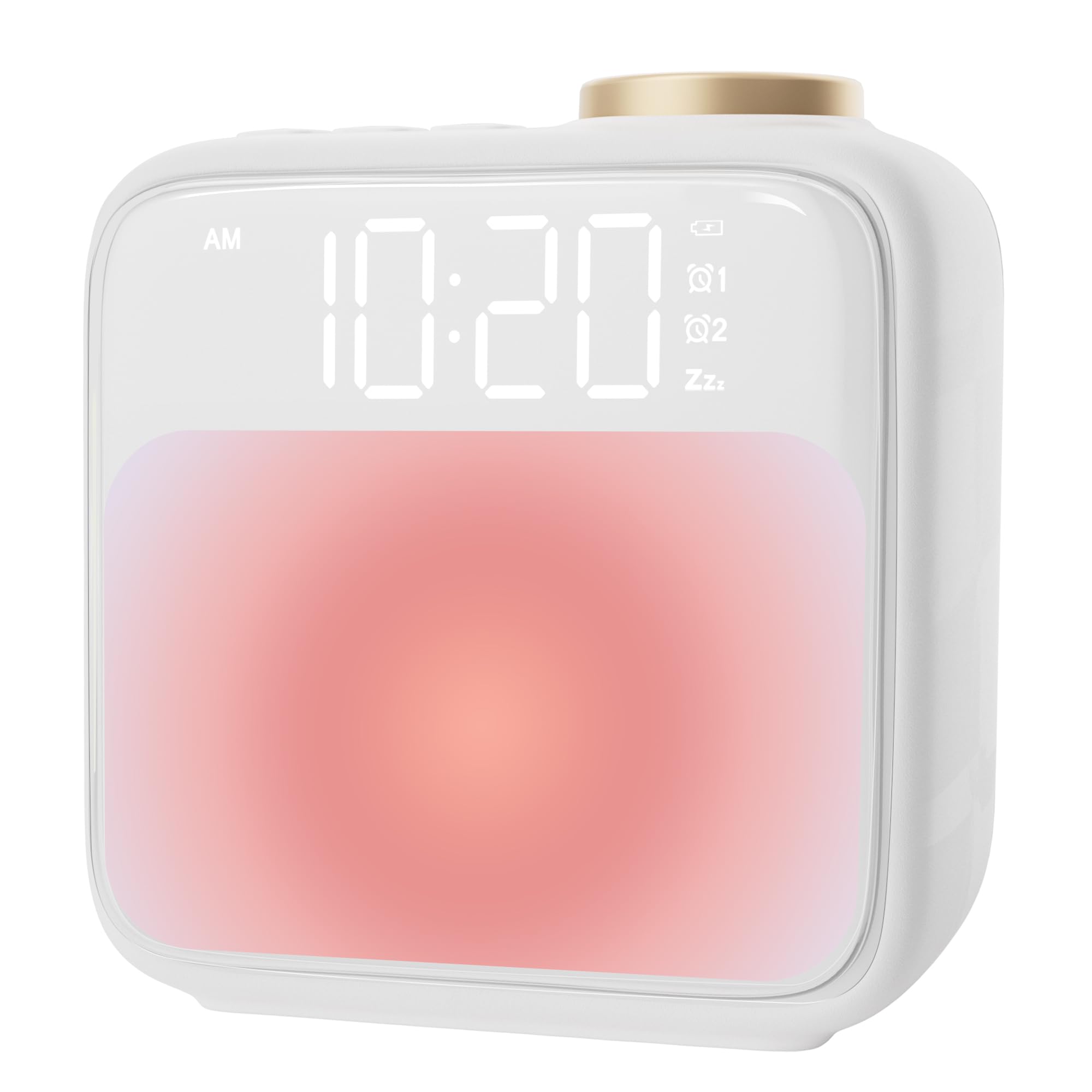 Réveil Simulateur D'Aube Pour Chambre, Réveil Numérique Avec Veilleuse Et Machine À Sons, Batterie Rechargeable 1800 Mah, Idéal Pour Enfants, Gros Dormeurs, Adolescents Et Salon.