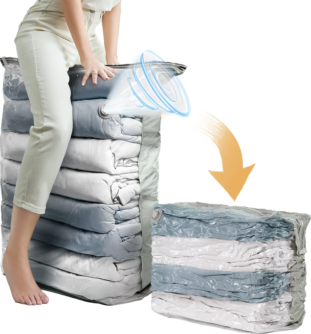 Sac Sous Vide Vetement Aspirateur Cube (80×100×38 Cm) Housse De Rangement Sous Vide Gain De Place Sac De Rangement Sous Vide