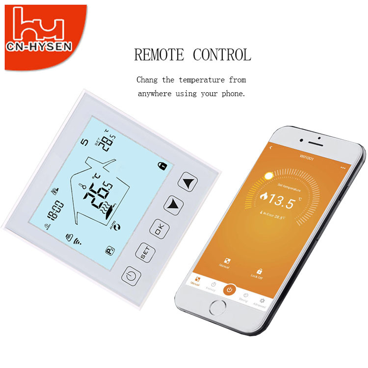 Smart Thermostat Wifi For Electric Underfloor Heating 16a Alexa Google Home Compatible, Programmable Underfloor Heating Thermostats Controller With Ntc Probe Sensor
