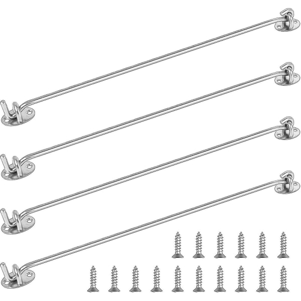 Lot De 4 Stormkrok Vindkrok 16 Tums Huttkrok En Acier Inoxydable Massif Pour Fenêtre