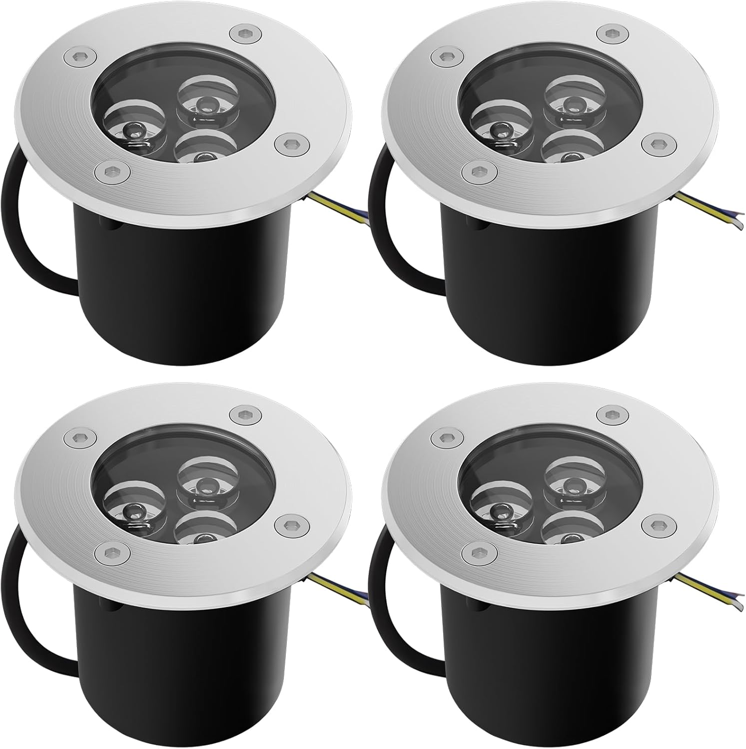 Spot Led Encastrable Exterieur, 4pcs 3w Spot Terrasse Exterieur Encastrable Ip67 Étanche -encastrable Pour Jardin Chemin Parc Cour 220v 3000k