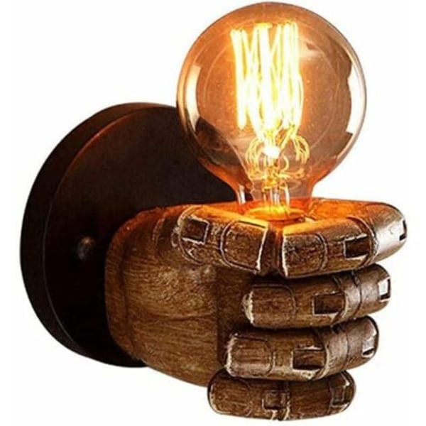 Vägglampa Main Gauche Poing Style Loft Industriel Antique Créatif Lampa Pour Restaurant Bar Café Harts Sovrum Décoration