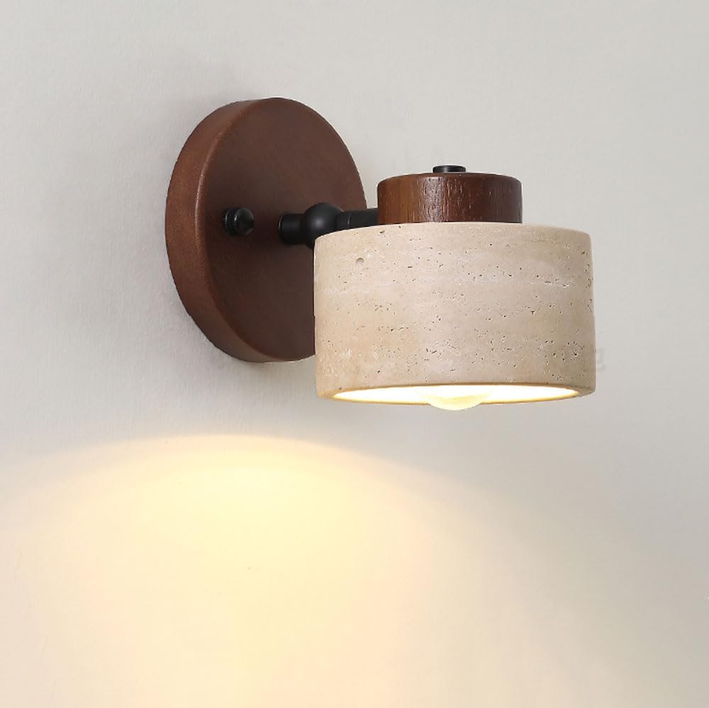 Applique Murale En Pierre Naturelle Réglable En Marbre Pour Salle De Bain, Lampe Murale Rustique Câblée De Ferme, Éclairage Mural Moderne Du Milieu Du Siècle Pour Chambre À Coucher, Salon, Ch