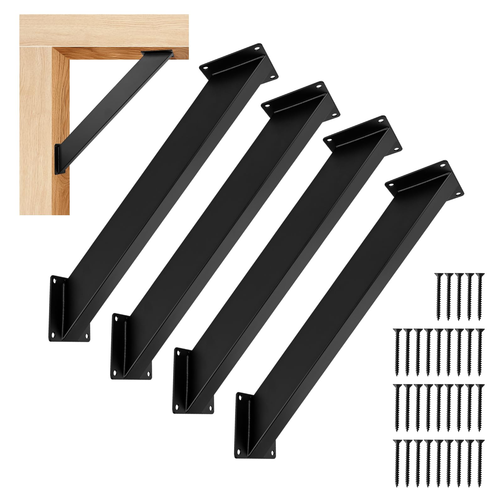 Lot De 4 Équerres D'Angle À 45 Degrés - Pergola Bois Support Poteau / Connecteur De Poteau / Connecteur D'Angle - Support D'Angle Pour Poutres