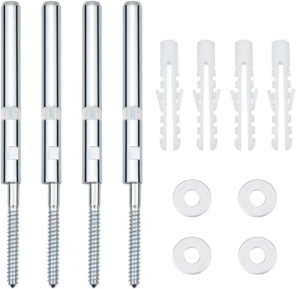 Rhafayre Juego De 4 Soportes De Estante Flotantes Ocultos Con Tornillos Para Estante De Pared Resistente (185 Mm)