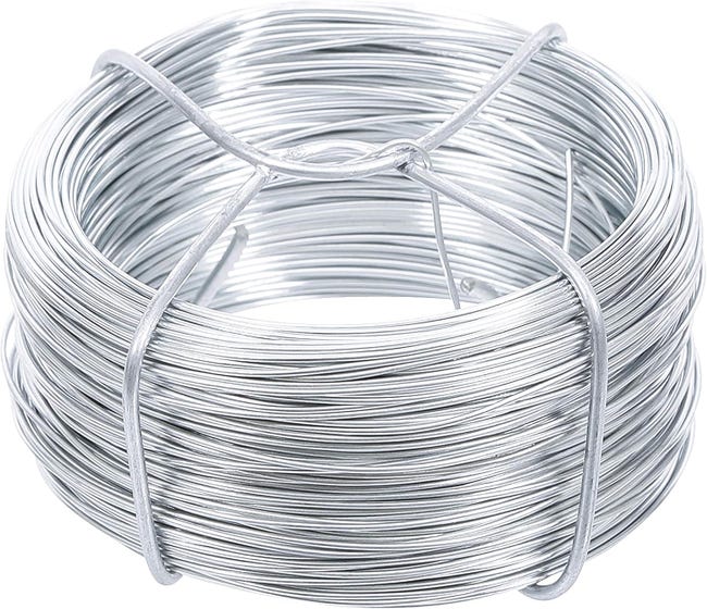 Déstockage Fil Galvanisé - Couleur Primaire, Attaches En Acier Longueur 40 M Noyau De Fer 1,6 Mm
