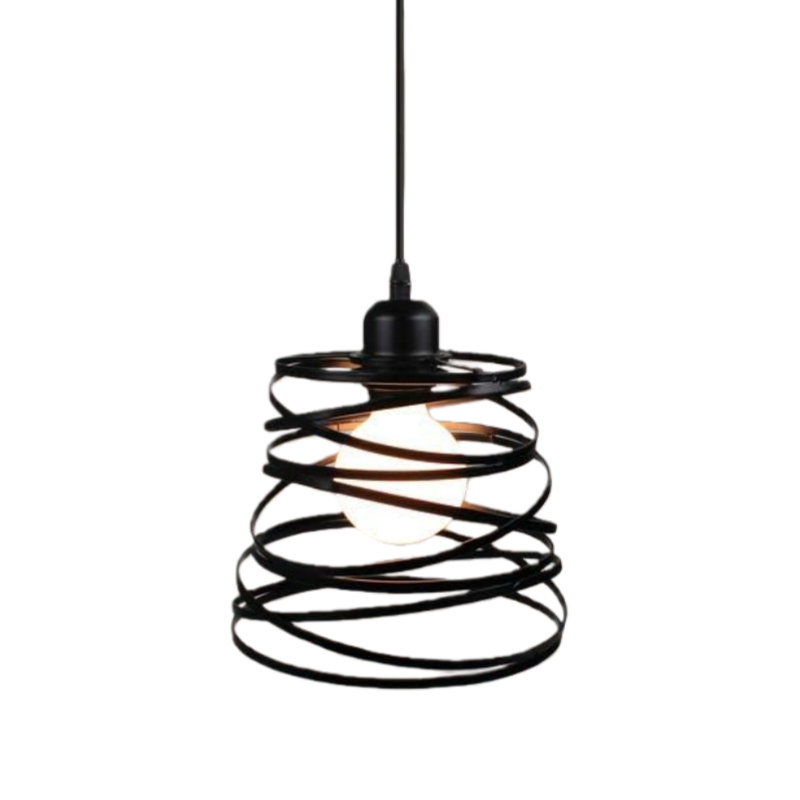 Suspension Luminaire Moderne Créatif Lustre Plafonnier De Design À Spirale En Cascade Métal Vintage Éclairage E27 Rétro Lampe Suspension Pour Chambre