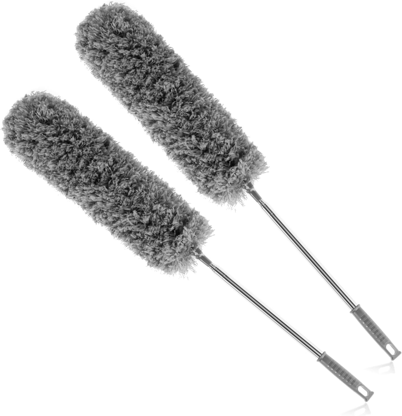 2x Plumeau Avec Manche Télescopique, Essuie-poussière Extra Long Et Extensible, Pour Hauts Plafonds, Balais En Toile D'Araignée, Longueur 80-280cm